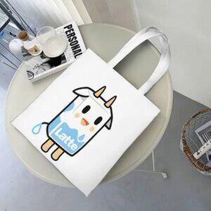 Tokidoki Latte Canvas Tote Double Handle Bag NWT